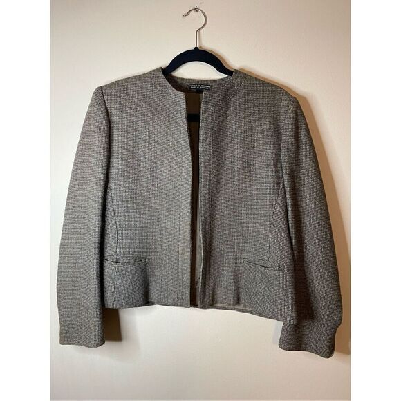 Size 14 vintage tweed jacket unbranded. Made in Romania. Shoulders 17”, P2P 21“. - Picture 1 of 7